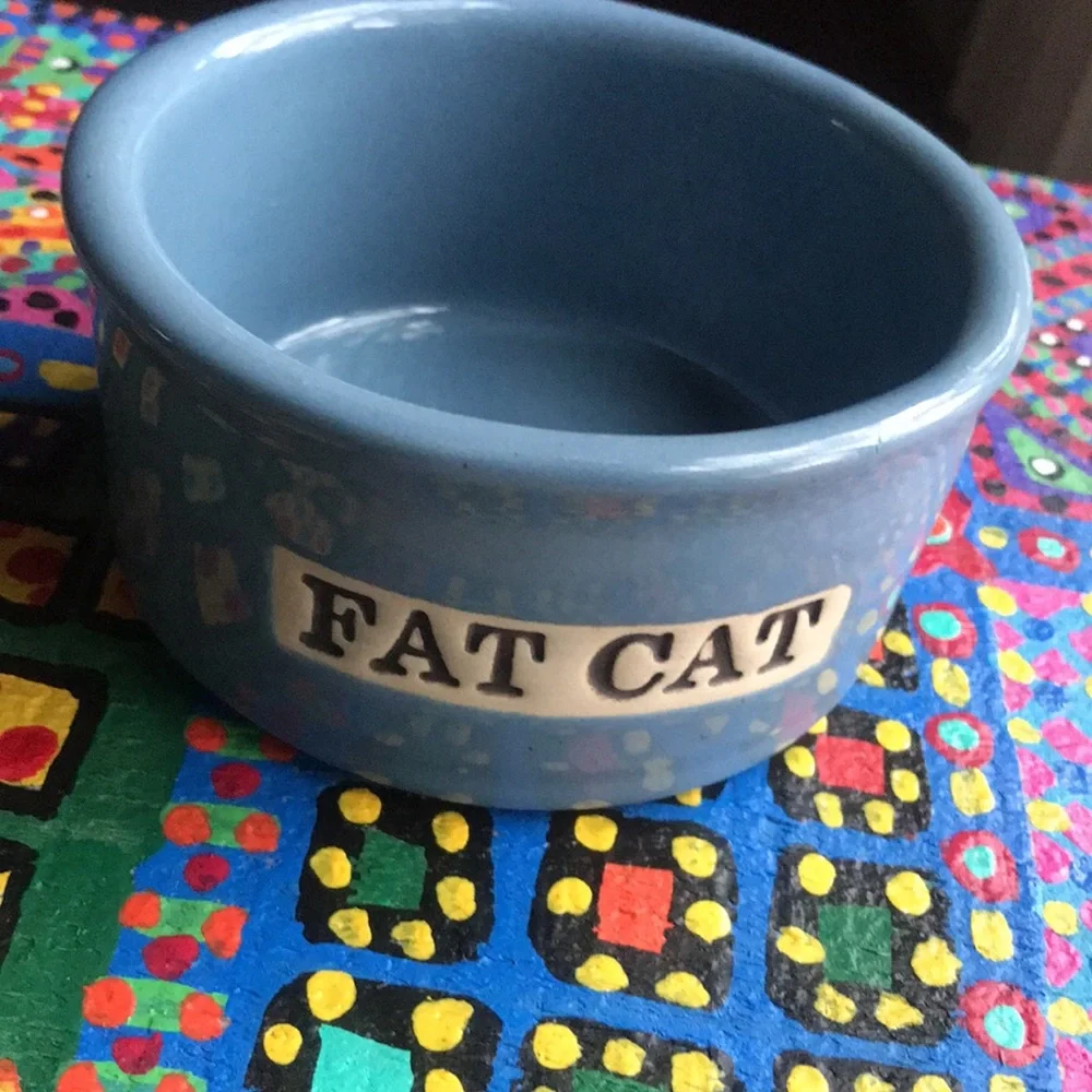 Cat Bowl- Ceramic- “Fat Cat”